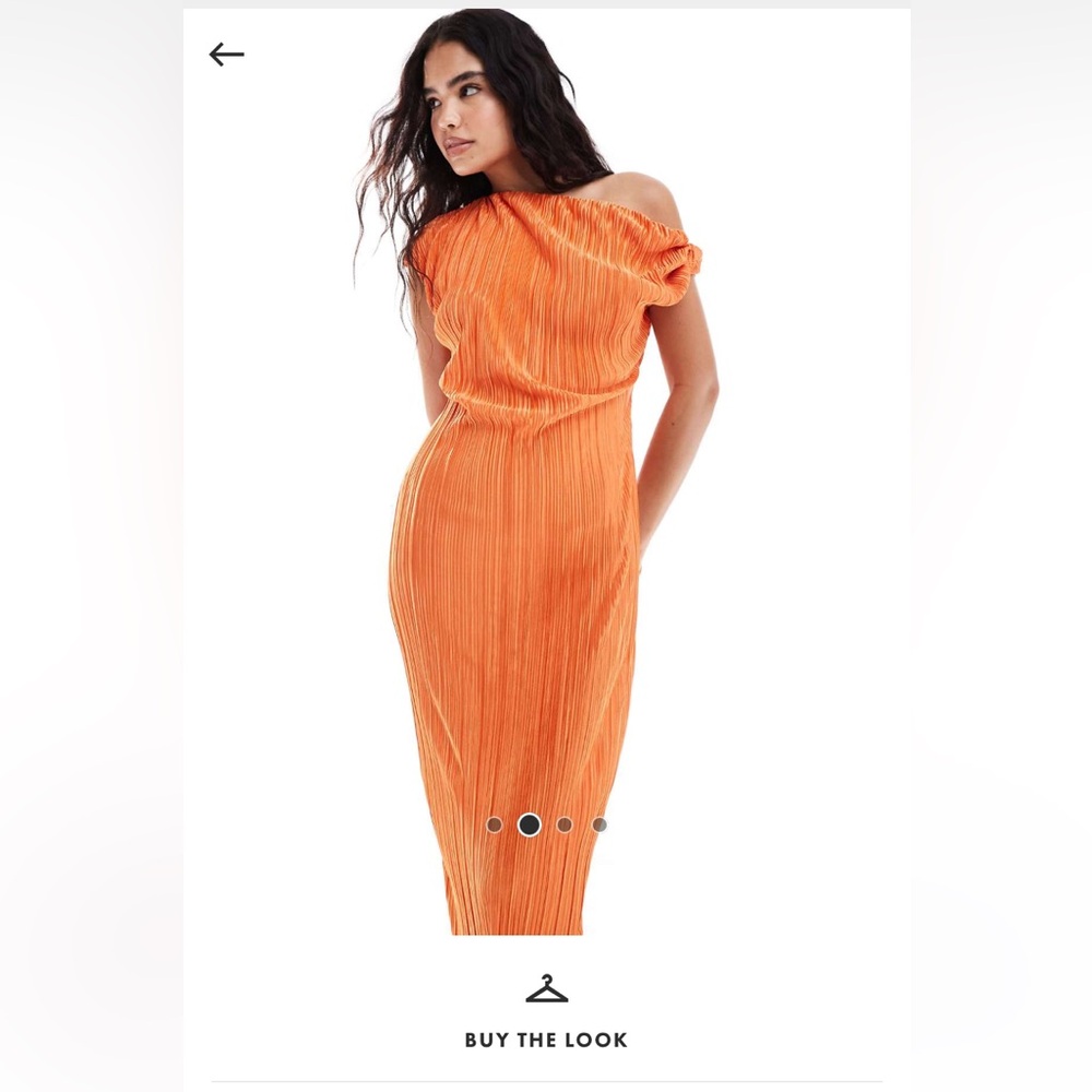 ASOS Design Orange Asymmetrical Dress